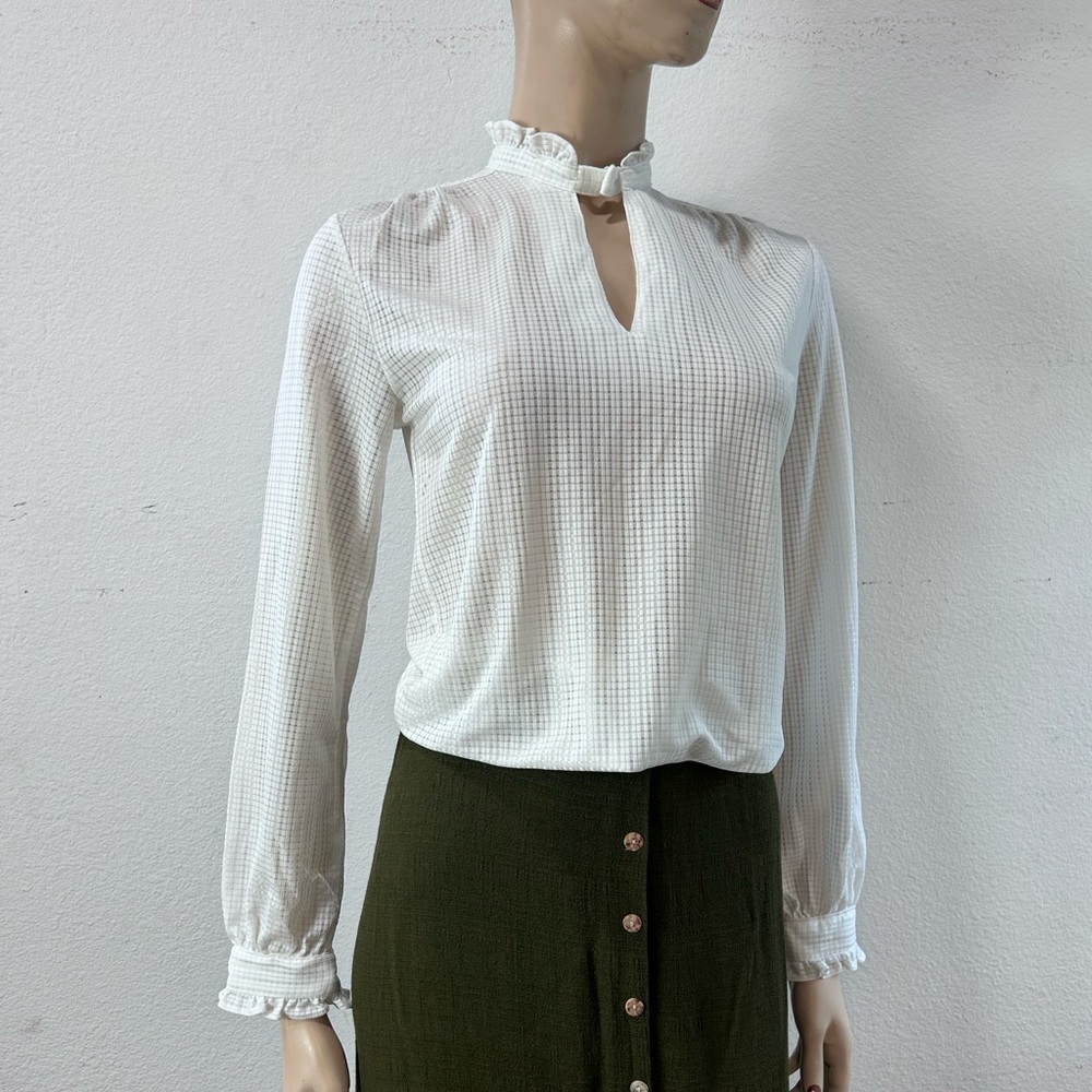 Ferrucciio high neck long sleeve blouse